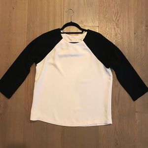 Jcrew Black/cream Top